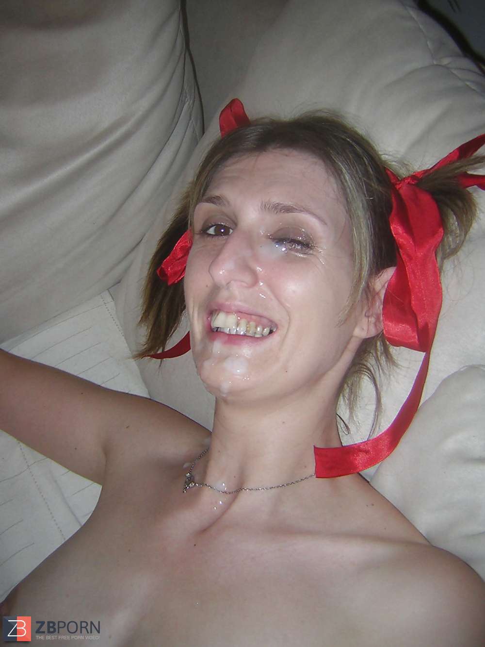 French Facial Porn - Aline french fledgling take facial cumshot for christmas ...