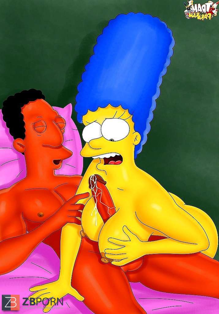 big Marge boob with simpson