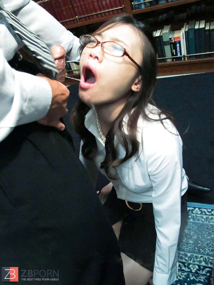 Office Cumshot Blowjob - Japanese office lady blow-job and facial cumshot / ZB Porn