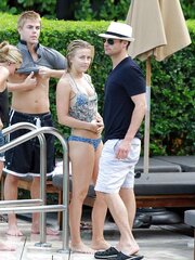 Julianne Hough swimsuit bottoms at a beach and hotel in Miami