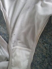 Wifes messy white undies