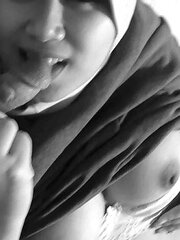 Scorching funbags of indonesian jilbab hijab tudung