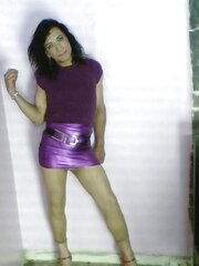 Metalic purple mini miniskirt